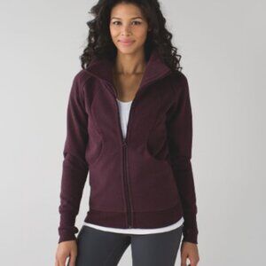 Lululemon Cozy Cuddle Up Fleece Hoodie Sweatshirt Bordeaux Drama Burgundy Maroon